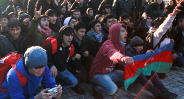 Акция протеста 12 января 2013 г. в Баку. Фото Азиза Каримова для "Кавказского узла"