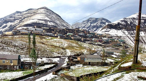 Село Мисси после града. Дагестан, Агульский район, 25 августа 2014 г. Фото Сиражудина Шамсудинова для "Кавказского узла"