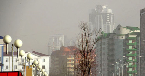 Ураган в Грозном. Фото Магомеда Магомедова для "Кавказского узла"