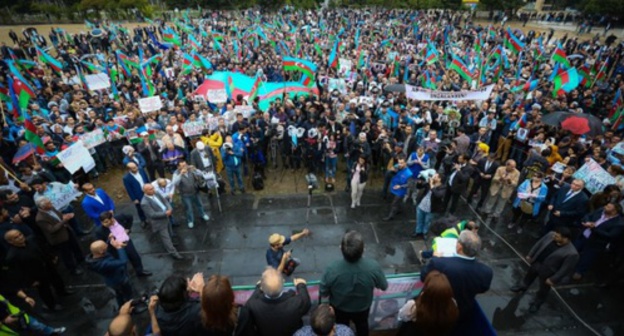 Митинг в Баку 17 сентября. Фото: RFE/RL