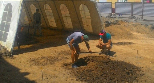 Археологи на месте проведения раскопок в Ростове-на-Дону  Фото Константина Волгина для "Кавказского уза"