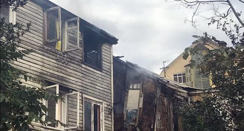 Последствия пожара в Сочи на Виноградной улице, д.6. Фото Светланы Кравченко для "Кавказского узла"