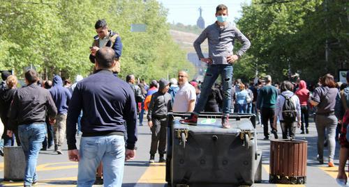 Уличные протесты в Армении. Фото Тиграна Петросяна для "Кавказского узла"