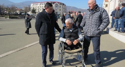 Ветераны на митинге в Степанакерте. Фото: Алвард Григорян для "Кавказского узла"