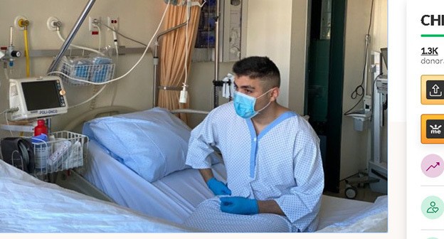 Мехман Гусейнов в больничной палате. Стоп-кадр https://www.gofundme.com/f/help-azerbaijani-human-right-defender-fight-cancer?utm_source=customer&utm_campaign=p_cp+share-sheet&utm_medium=copy_link-tip