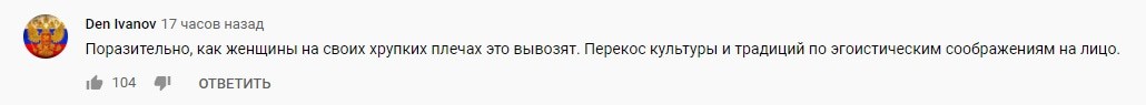 Скриншот комментария к фильму ''Кто борется с правилами самого закрытого региона России?'. https://www.youtube.com/watch?v=4XhEznHOAPM