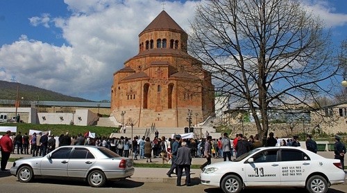 Акция в Степанакерте. Фото Алвард Григорян для "Кавказского узла".
