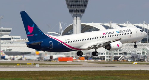 Самолет авиаперевозчика  Myway Airlines. Фото пресс-службы авиаперевозчика  Myway Airlines https://mywayairlines.com/ru/