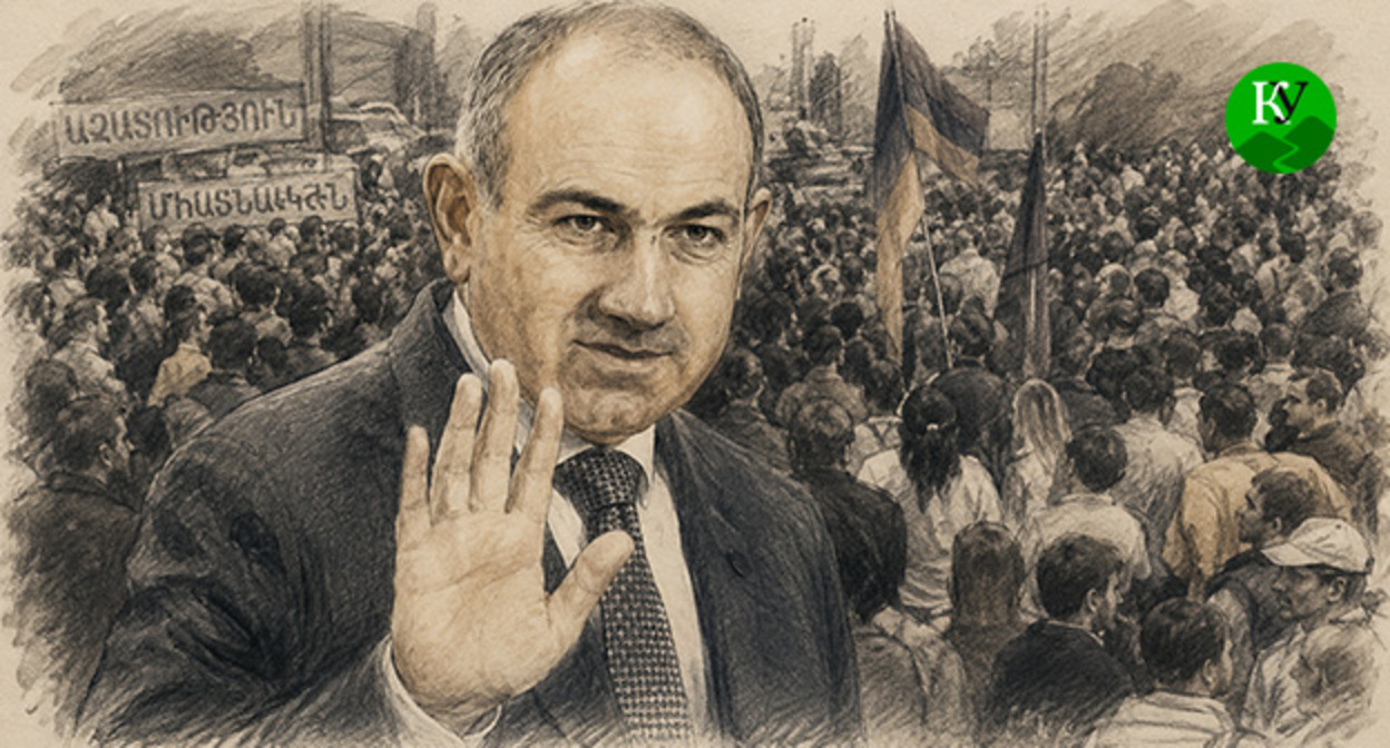Никол Пашинян. Иллюстрация создана "Кавказским узлом" при помощи ИИ в программе Copilot Никол Пашинян. Иллюстрация создана "Кавказским узлом" при помощи ИИ в программе Copilot